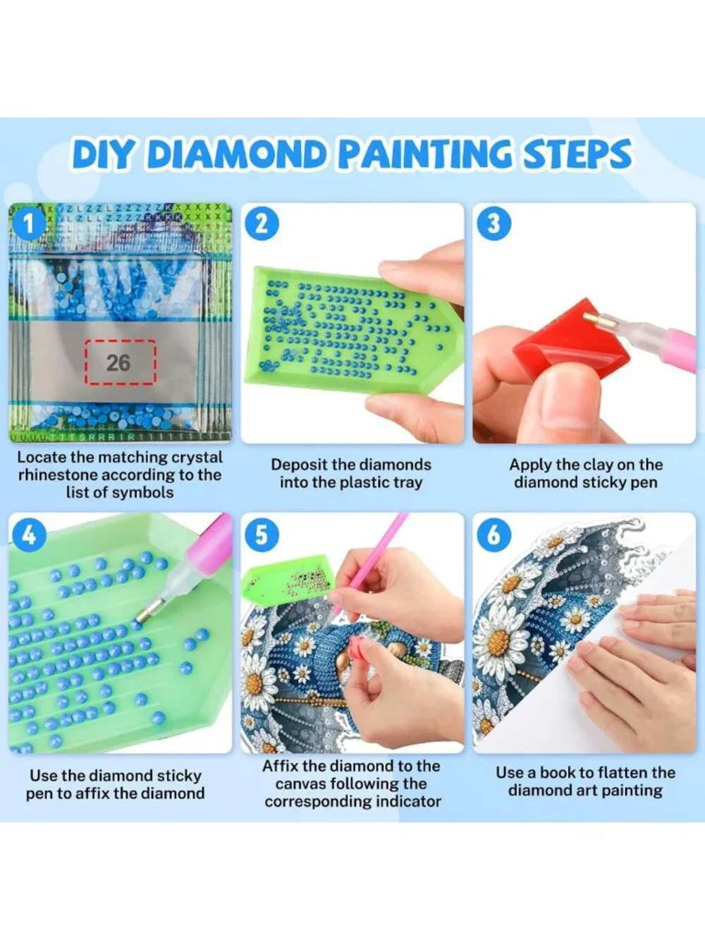 5D Diamond Art Gnome Hanging Kits - Special Shape Daisy Pendant Suncatchers for